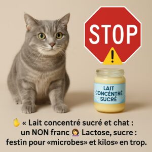 Lait concentré et chat